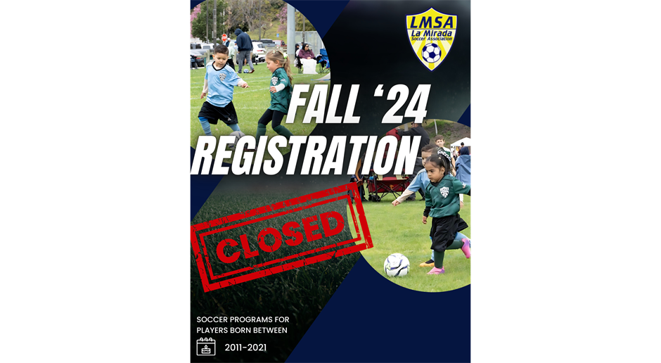 Fall '24 Registration - NOW CLOSED