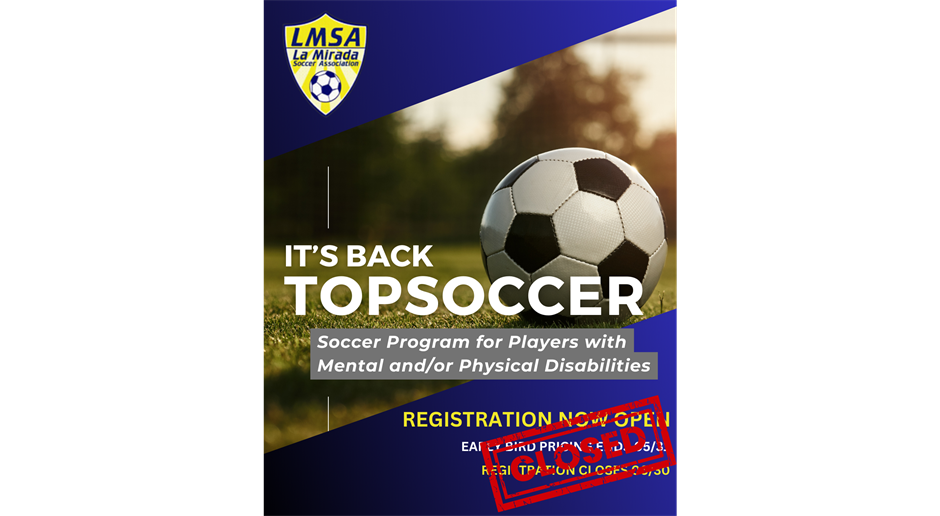 Fall ‘24 TOPSoccer Program-NOW CLOSED